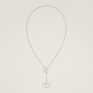 Chaine d'ancre Contour pendant, large model - White gold